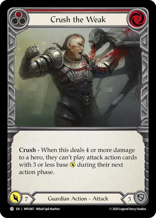 Crush the Weak (Red) [MPG067] (Mastery Pack Guardian) | Gamers Paradise