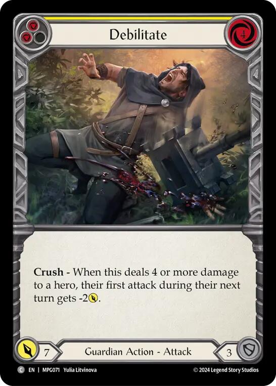 Debilitate (Yellow) [MPG071] (Mastery Pack Guardian) | Gamers Paradise