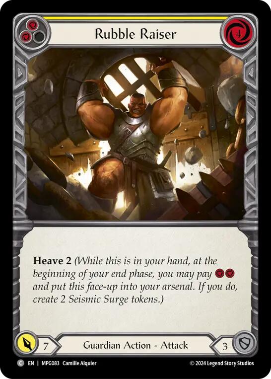 Rubble Raiser (Yellow) [MPG083] (Mastery Pack Guardian)  Rainbow Foil | Gamers Paradise