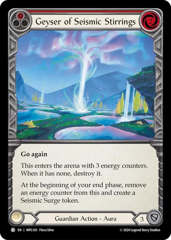 Geyser of Seismic Stirrings (Red) [MPG103] (Mastery Pack Guardian)  Rainbow Foil | Gamers Paradise