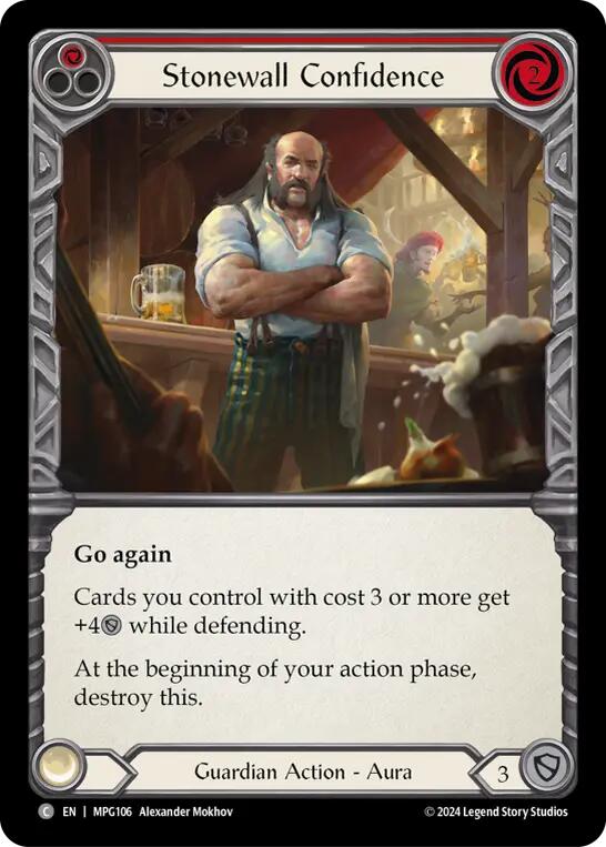 Stonewall Confidence (Red) [MPG106] (Mastery Pack Guardian) | Gamers Paradise
