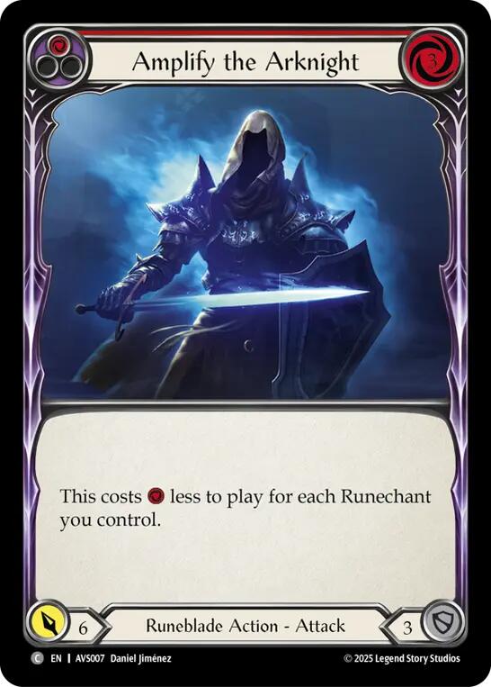 Amplify the Arknight (Red) [AVS007] (Armory Deck: Legends Viserai) | Gamers Paradise