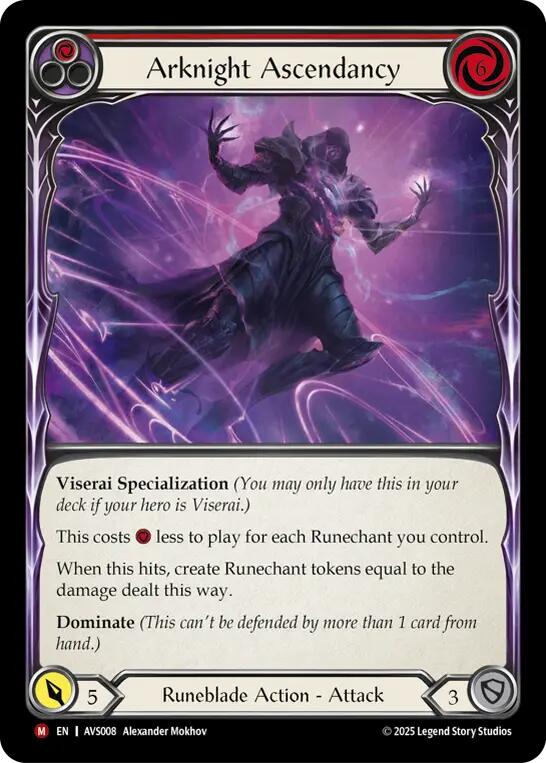 Arknight Ascendancy (Red) [AVS008] (Armory Deck: Legends Viserai) | Gamers Paradise