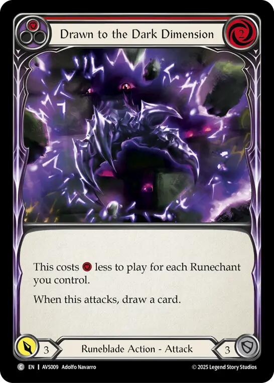 Drawn to the Dark Dimension (Red) [AVS009] (Armory Deck: Legends Viserai) | Gamers Paradise