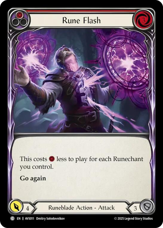 Rune Flash (Red) [AVS011] (Armory Deck: Legends Viserai) | Gamers Paradise