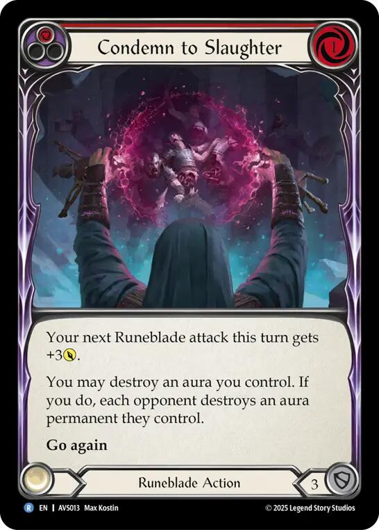Condemn to Slaughter (Red) [AVS013] (Armory Deck: Legends Viserai) | Gamers Paradise