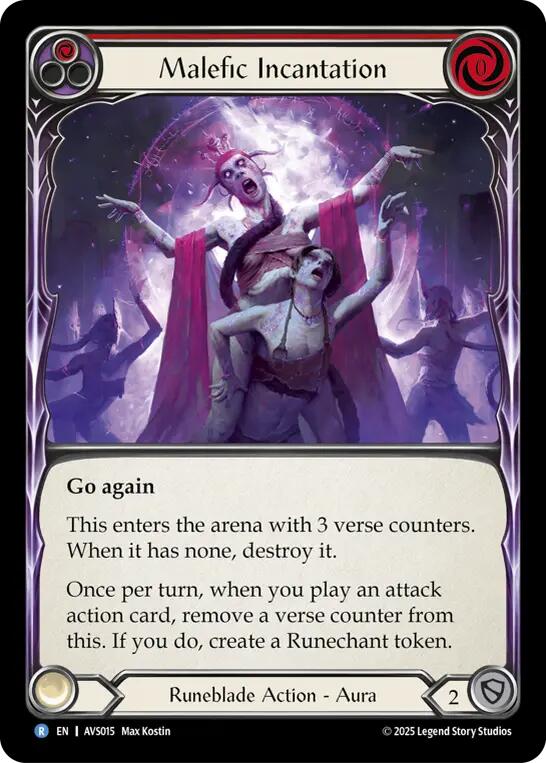 Malefic Incantation (Red) [AVS015] (Armory Deck: Legends Viserai) | Gamers Paradise