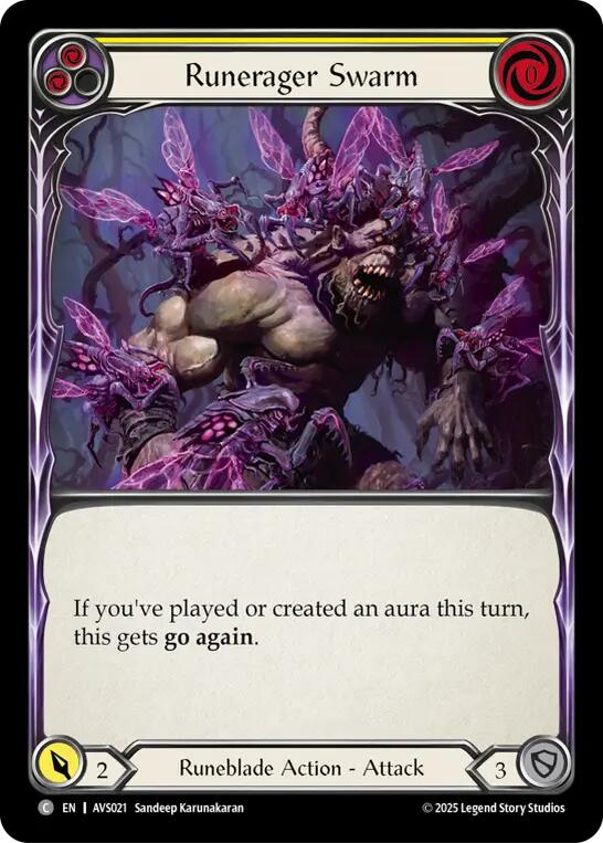 Runerager Swarm (Yellow) [AVS021] (Armory Deck: Legends Viserai) | Gamers Paradise