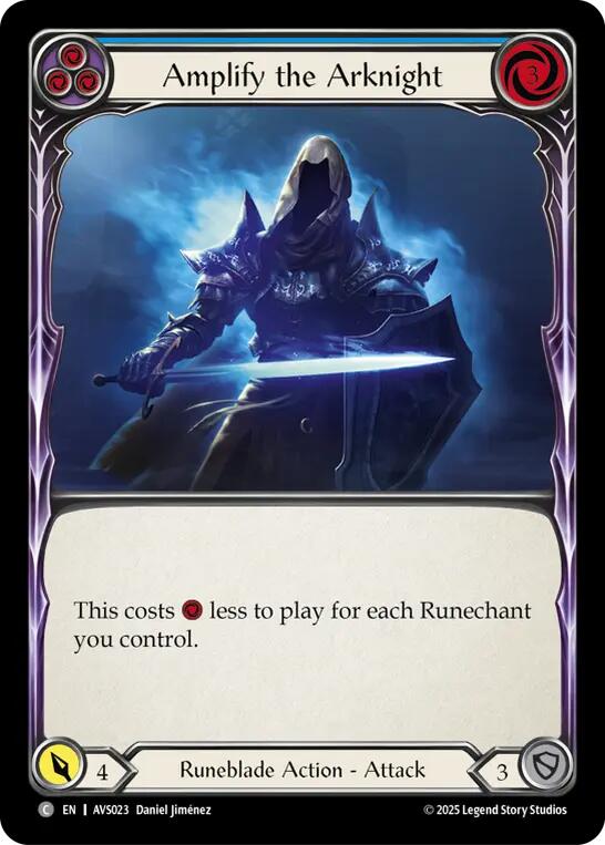Amplify the Arknight (Blue) [AVS023] (Armory Deck: Legends Viserai) | Gamers Paradise