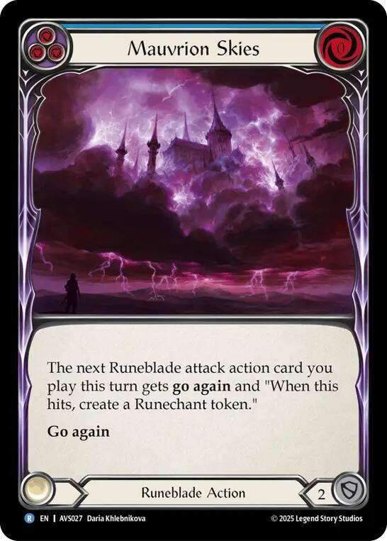 Mauvrion Skies (Blue) [AVS027] (Armory Deck: Legends Viserai) | Gamers Paradise
