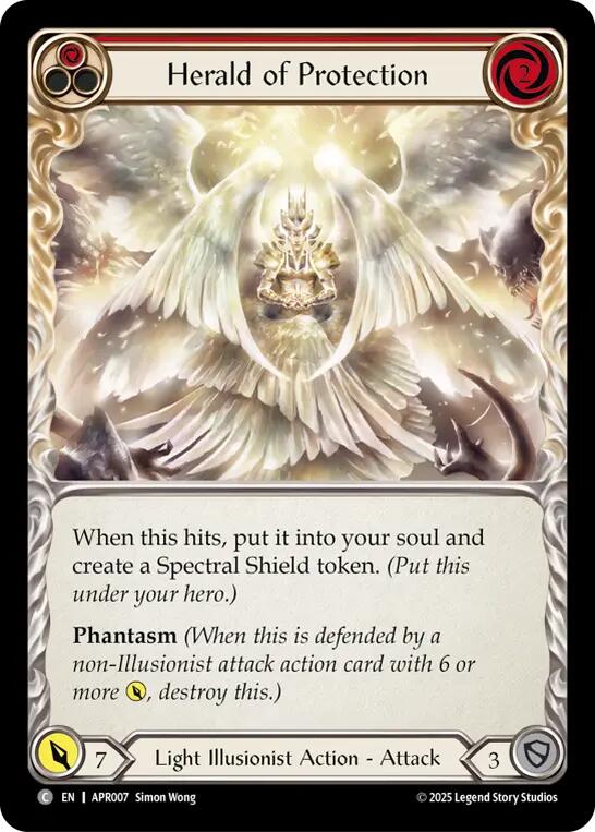 Herald of Protection (Red) [APR007] (Armory Deck: Legends Prism) | Gamers Paradise