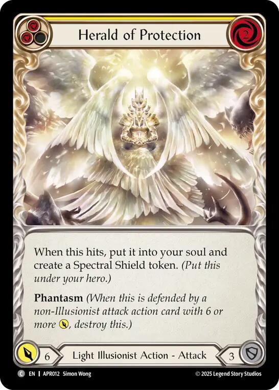 Herald of Protection (Yellow) [APR012] (Armory Deck: Legends Prism) | Gamers Paradise