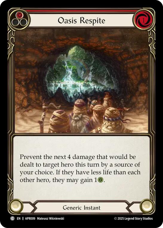 Oasis Respite (Red) [APR009] (Armory Deck: Legends Prism) | Gamers Paradise