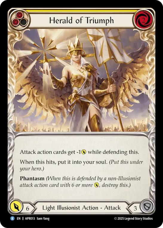 Herald of Triumph (Yellow) [APR013] (Armory Deck: Legends Prism) | Gamers Paradise