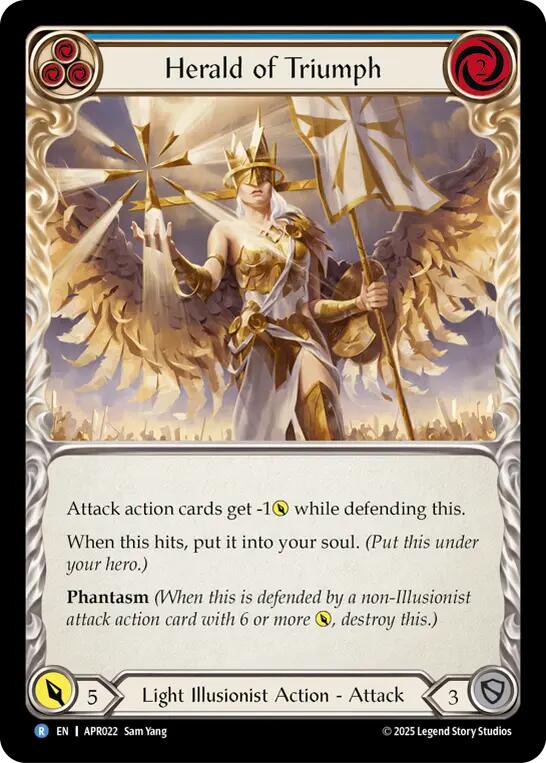 Herald of Triumph (Blue) [APR022] (Armory Deck: Legends Prism) | Gamers Paradise