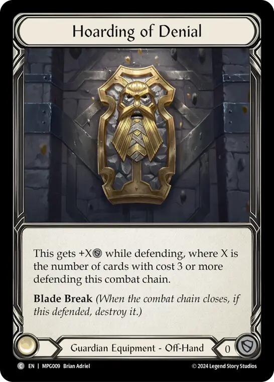 Hoarding of Denial [MPG009] (Mastery Pack Guardian)  Cold Foil | Gamers Paradise