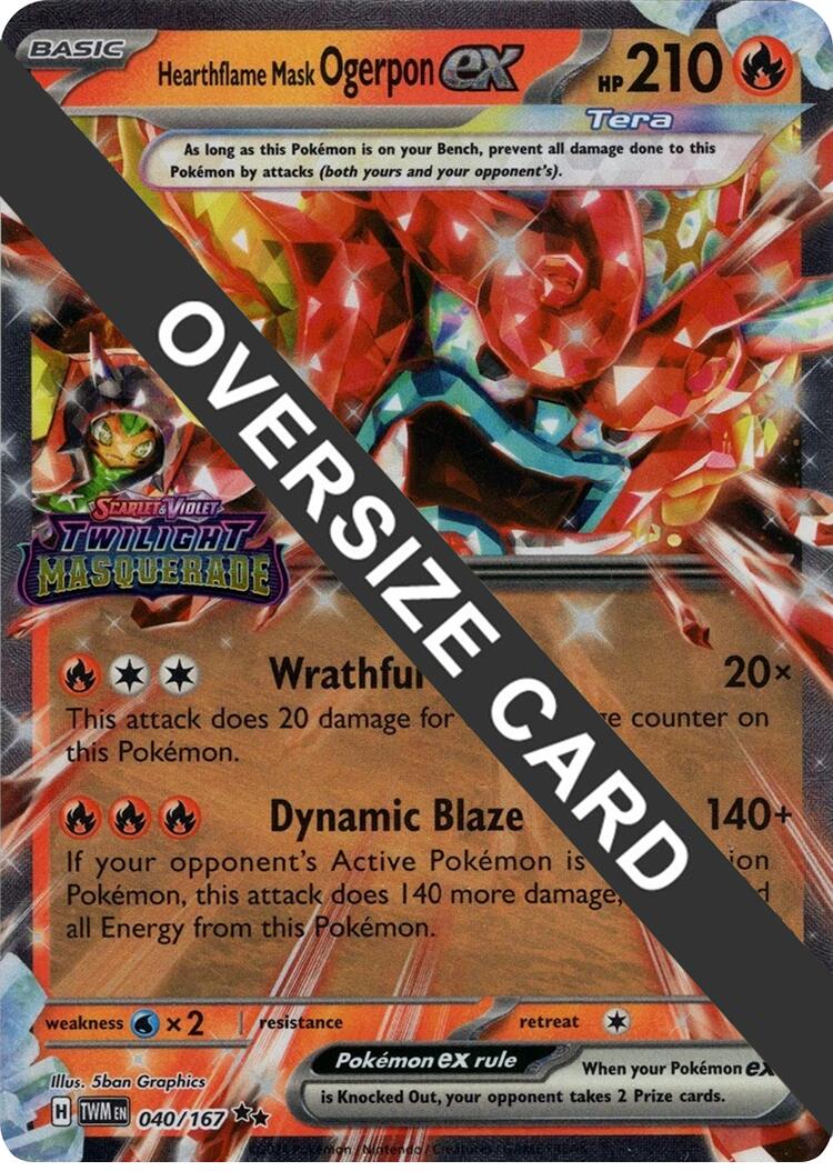Hearthflame Mask Ogerpon ex (040/167) (Jumbo Card) [Scarlet & Violet: Twilight Masquerade] | Gamers Paradise