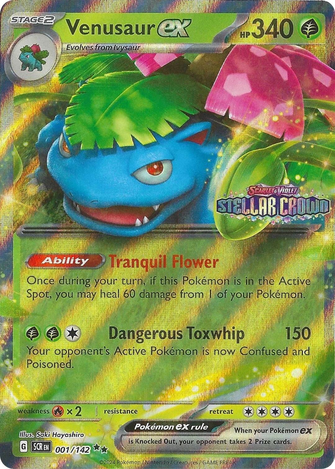 Venusaur ex (001/142) (Stellar Crown Stamp) [Miscellaneous Cards] | Gamers Paradise