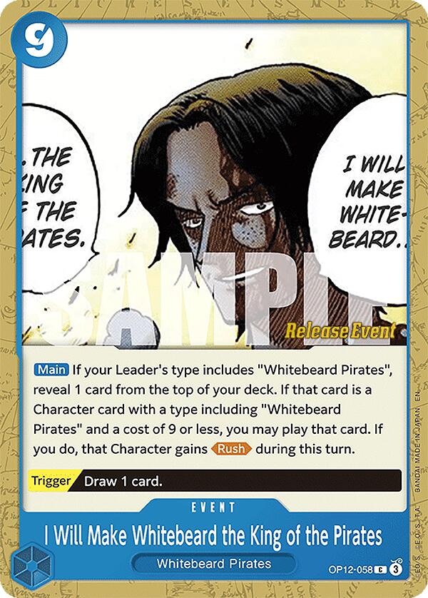 I Will Make Whitebeard the King of the Pirates [Legacy of the Master Release Event Cards] | Gamers Paradise