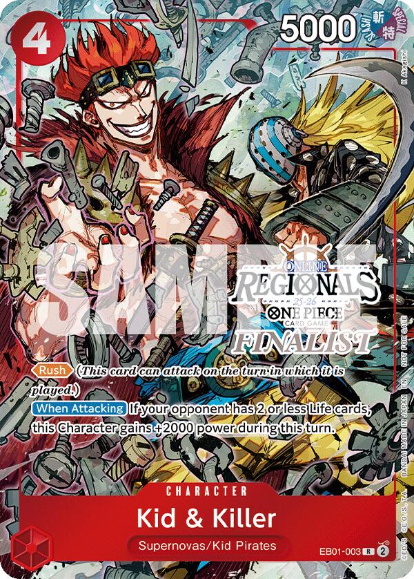 Kid & Killer (Online Regional Finalist Card Set 2025 Vol.2) [One Piece Promotion Cards] | Gamers Paradise