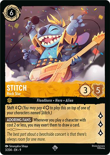 Stitch - Rock Star (3/204) [Fabled] | Gamers Paradise