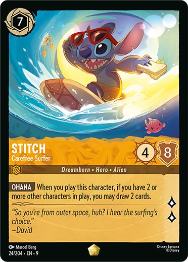 Stitch - Carefree Surfer (24/204) [Fabled] | Gamers Paradise