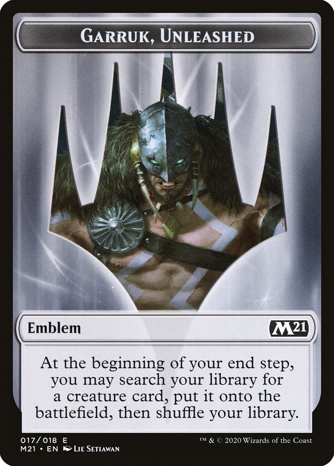 Garruk, Unleashed Emblem [Core Set 2021 Tokens] | Gamers Paradise