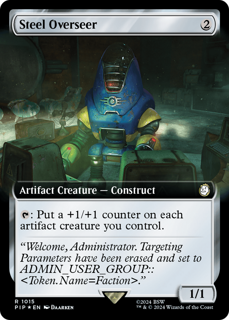 Steel Overseer (Extended Art) (Surge Foil) [Fallout] | Gamers Paradise