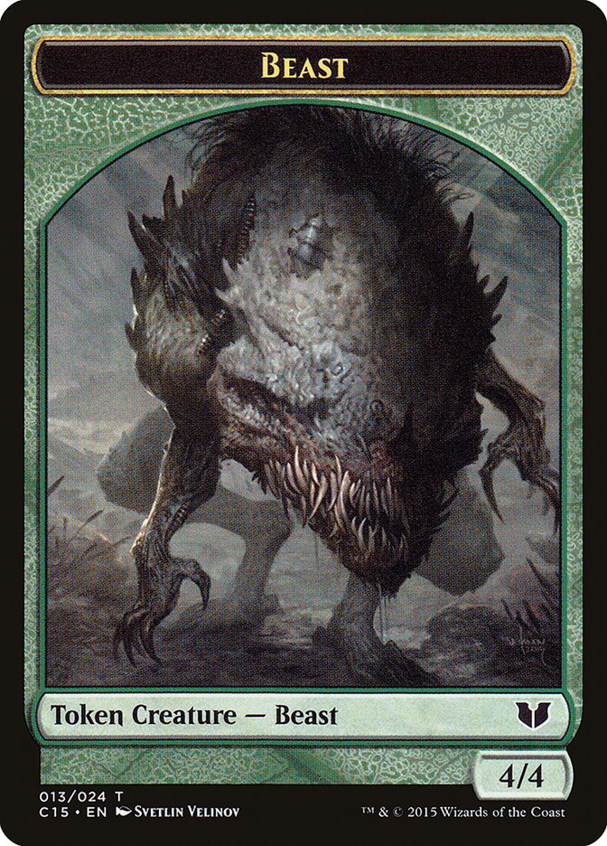 Beast // Snake (017) Double-Sided Token [Commander 2015 Tokens] | Gamers Paradise