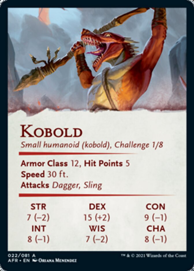 Kobold Art Card (Gold-Stamped Signature) [Dungeons & Dragons: Adventures in the Forgotten Realms Art Series] | Gamers Paradise