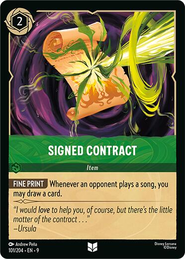 Signed Contract (101/204) [Fabled] | Gamers Paradise