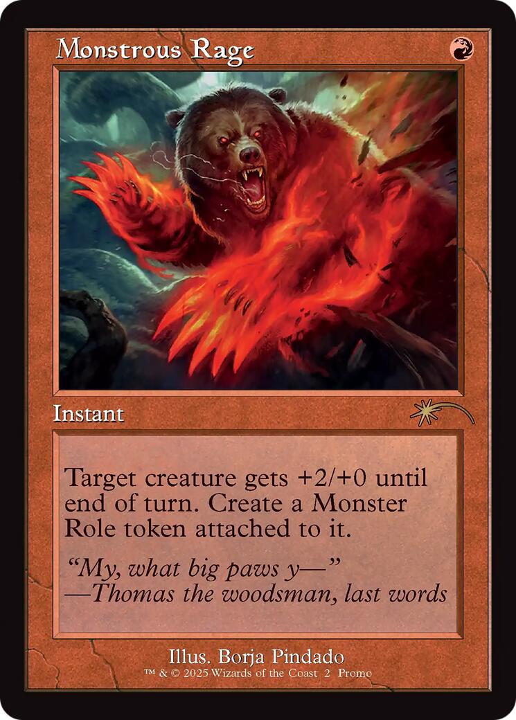 Monstrous Rage (Retro Frame) [Standard Showdown Promos] | Gamers Paradise