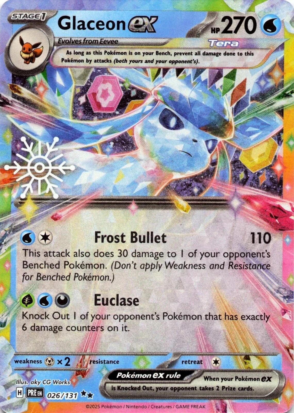 Glaceon ex (026/131) (Holiday Calendar) [Miscellaneous Cards] | Gamers Paradise