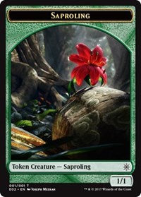 Saproling // Treasure (007) Double-Sided Token [Explorers of Ixalan Tokens] | Gamers Paradise