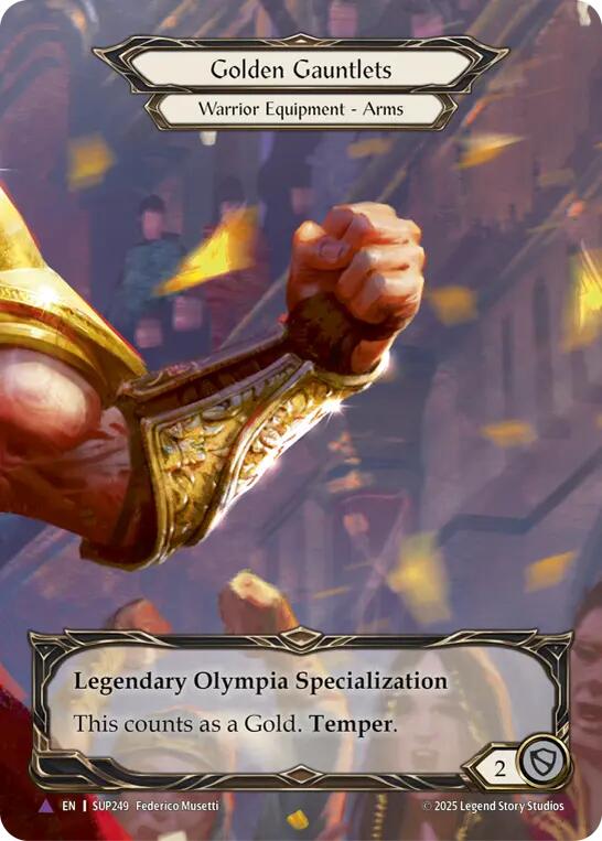 Golden Gauntlets (Marvel) [SUP249] (Super Slam)  Cold Foil | Gamers Paradise