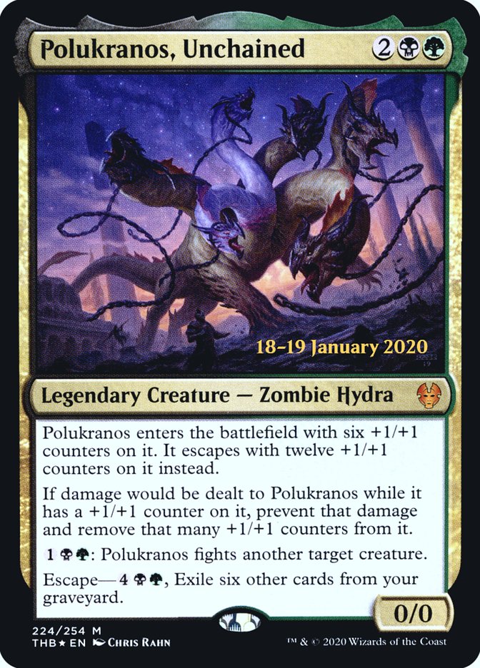 Polukranos, Unchained [Theros Beyond Death Prerelease Promos] | Gamers Paradise