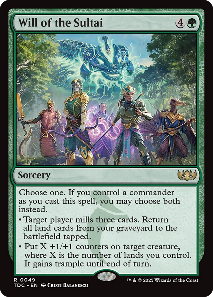 Will of the Sultai [Tarkir: Dragonstorm Commander] | Gamers Paradise
