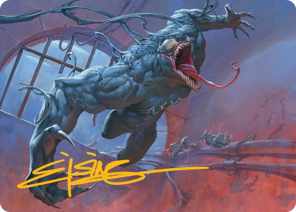 Venom, Evil Unleashed Art Card (Gold-Stamped Signature) [Marvel's Spider-Man Art Series] | Gamers Paradise