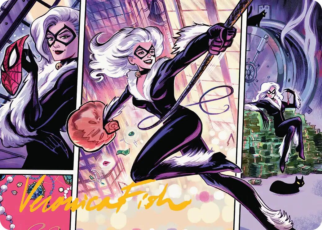 Black Cat, Cunning Thief Art Card (Gold-Stamped Signature) [Marvel's Spider-Man Art Series] | Gamers Paradise