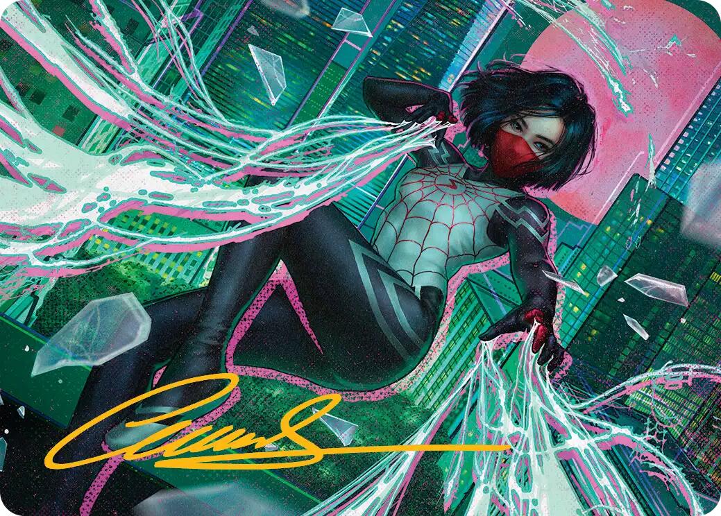 Silk, Web Weaver Art Card (29/54) (Gold-Stamped Signature) [Marvel's Spider-Man Art Series] | Gamers Paradise