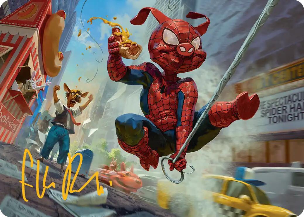 Spider-Ham, Peter Porker Art Card (Gold-Stamped Signature) [Marvel's Spider-Man Art Series] | Gamers Paradise