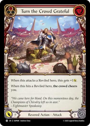 Turn the Crowd Grateful (Red) [SUP049] (Super Slam)  Rainbow Foil | Gamers Paradise