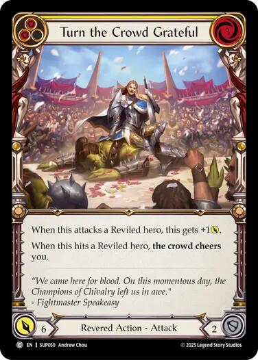 Turn the Crowd Grateful (Yellow) [SUP050] (Super Slam)  Rainbow Foil | Gamers Paradise