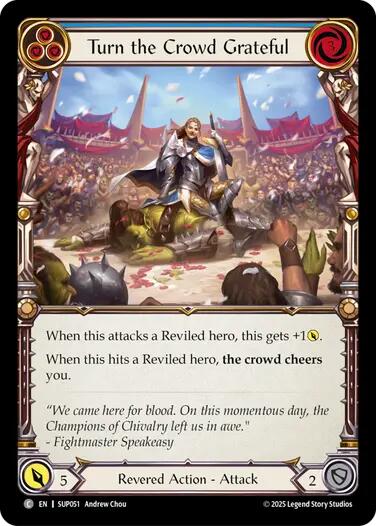 Turn the Crowd Grateful (Blue) [SUP051] (Super Slam)  Rainbow Foil | Gamers Paradise