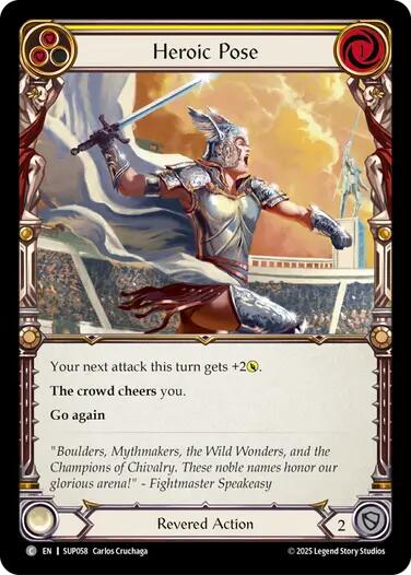 Heroic Pose (Yellow) [SUP058] (Super Slam)  Rainbow Foil | Gamers Paradise