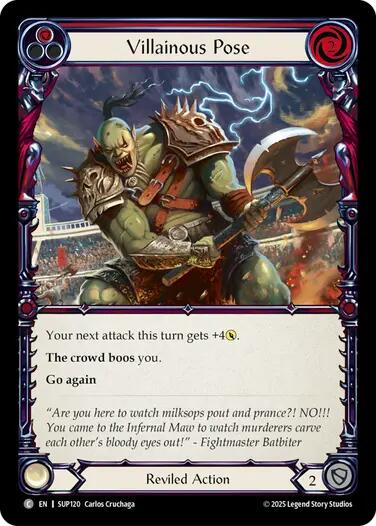 Villainous Pose (Red) [SUP120] (Super Slam)  Rainbow Foil | Gamers Paradise