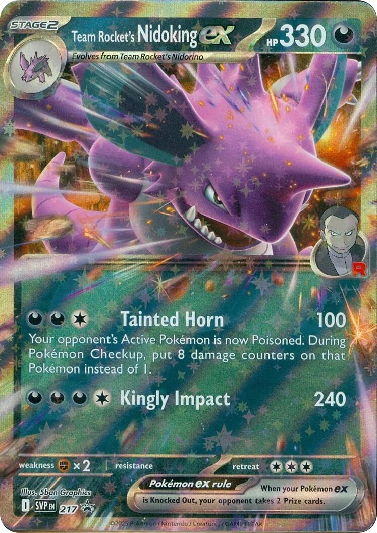 Team Rocket's Nidoking ex (217) [Scarlet & Violet: Black Star Promos] | Gamers Paradise