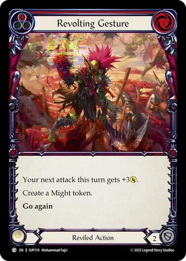 Revolting Gesture [SUP119] (Super Slam)  Rainbow Foil | Gamers Paradise