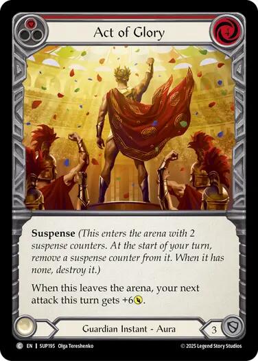 Act of Glory (Red) [SUP195] (Super Slam)  Rainbow Foil | Gamers Paradise