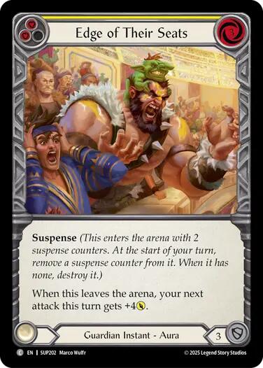Edge of Their Seats (Yellow) [SUP202] (Super Slam)  Rainbow Foil | Gamers Paradise